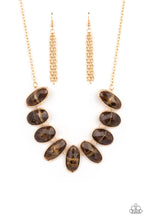 Load image into Gallery viewer, Elliptical Episode - Brown Necklace