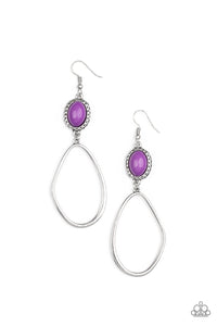 Adventurous Allure - Purple Earrings