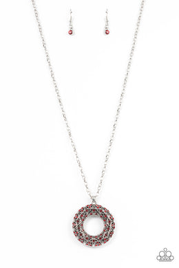 Wintry Wreath - Red Necklace