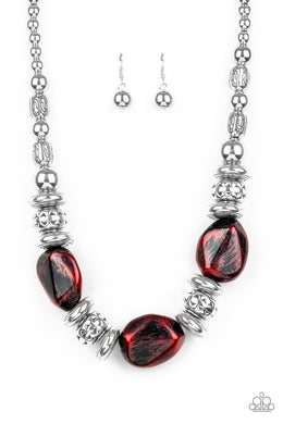 Colorfully Confident - Red Necklace