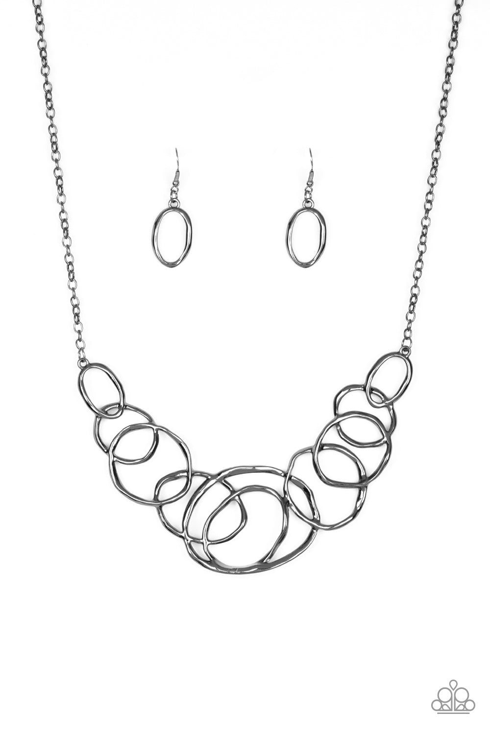 All Around Radiance - Black (Gunmetal) Necklace