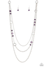 Load image into Gallery viewer, Starry-Eyed Eloquence - Purple Necklace