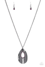Load image into Gallery viewer, Stop, TEARDROP, and Roll - Purple Necklace