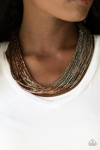 Flashy Fashion - Copper (Mixed Metals) Necklace