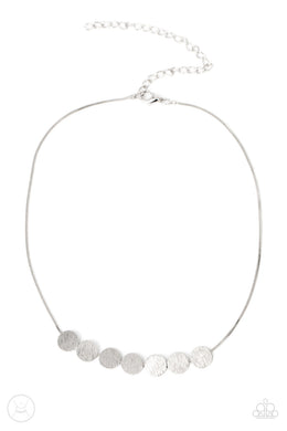 Slimmer Glimmer - Silver Choker Necklace