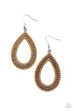 Load image into Gallery viewer, Tear Tracks - Orange Earrings