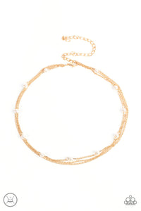 Daintily Dapper - Gold Choker Necklace