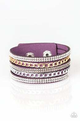 Fashion Fiend - Purple Snap Bracelet
