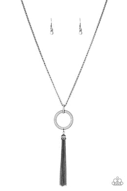 Straight To The Top - Black Gunmetal Necklace