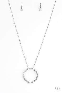 Center Of Attention - Black Gunmetal Necklace