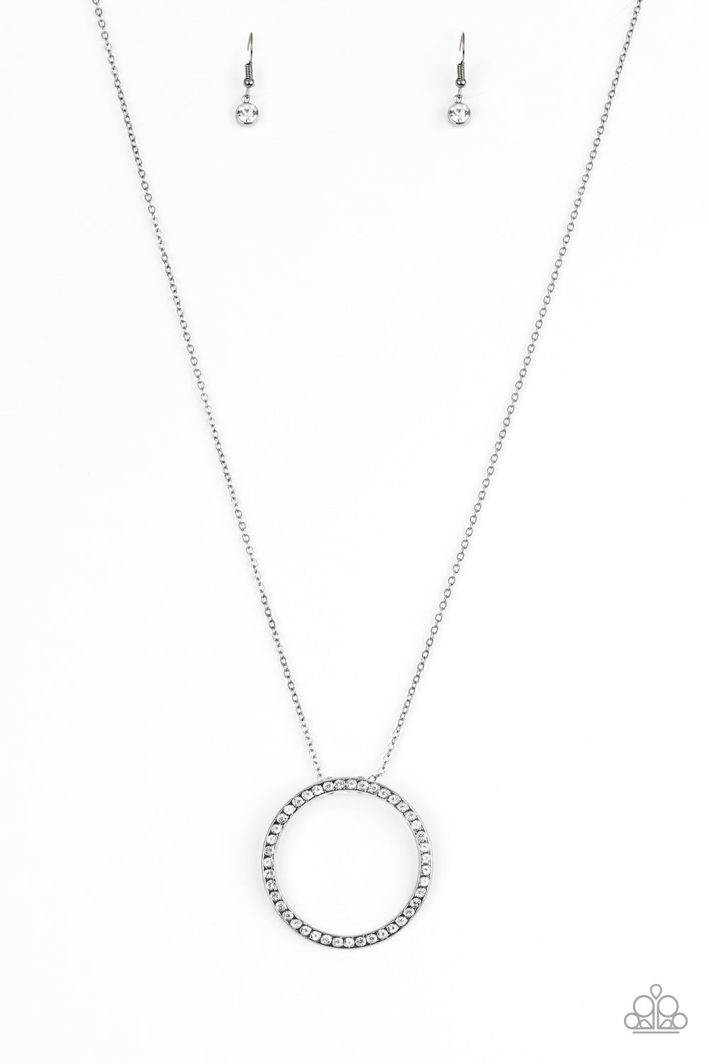 Center Of Attention - Black Gunmetal Necklace