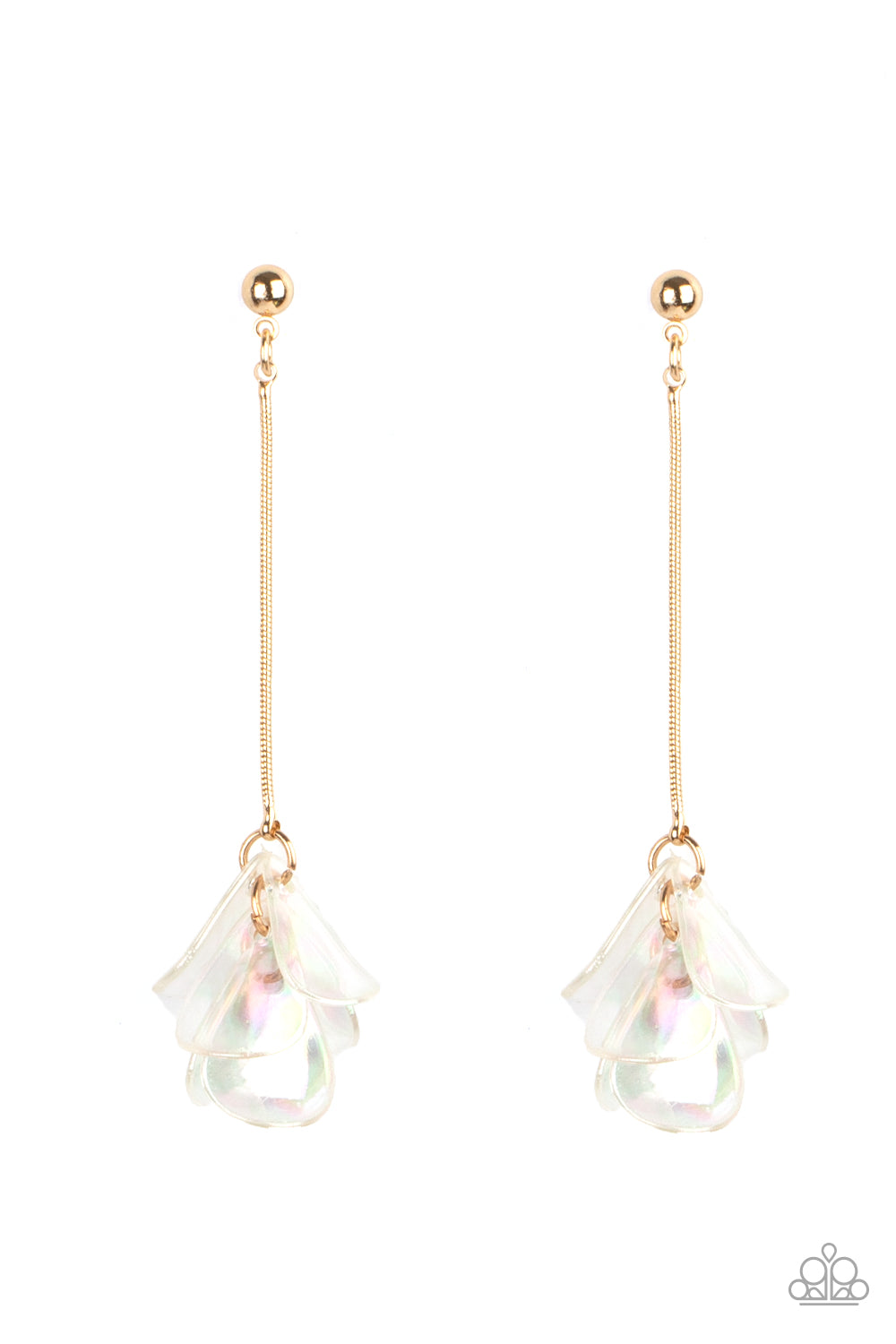 Keep Them In Suspense - Gold Post Earrings