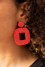 Load image into Gallery viewer, Beaded Bella - Red Post Earrings