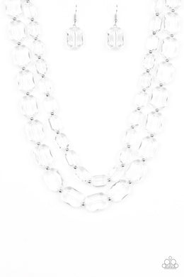 Ice Bank - White Necklace