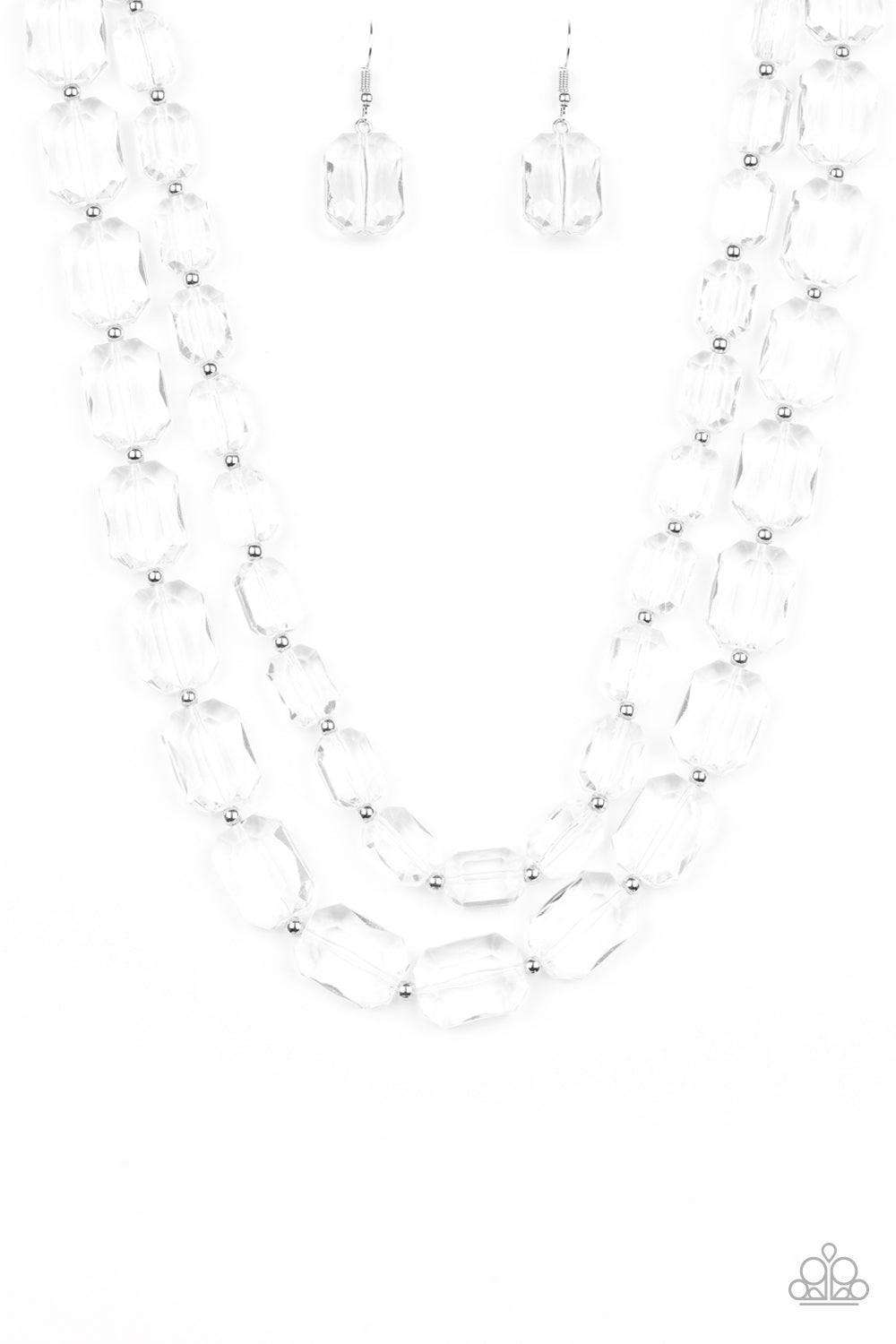 Ice Bank - White Necklace