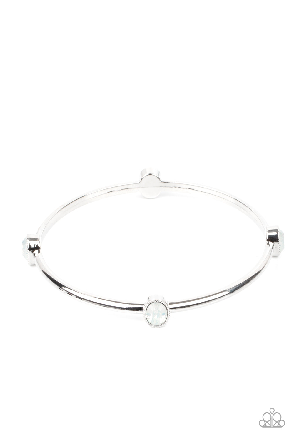 Gleam-Getter - White Bangle Bracelet