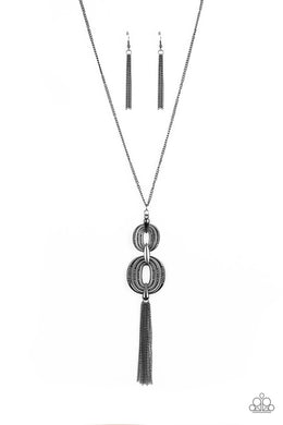 Timelessly Tasseled - Black Necklace
