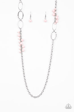 Flirty Foxtrot - Pink Necklace