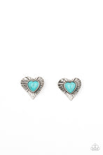 Load image into Gallery viewer, Rustic Romance - Blue Post Earrings