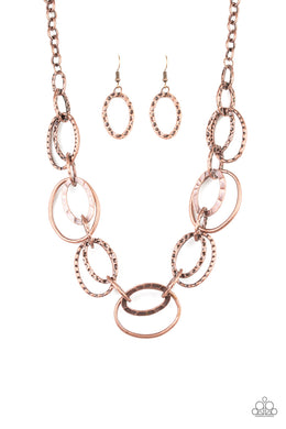 Bend OVAL Backwards - Copper Necklace