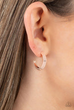 Load image into Gallery viewer, BEVEL Up - Rose Gold Hoop Earrings