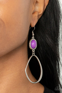 Adventurous Allure - Purple Earrings