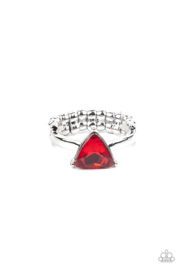 Tenacious Twinkle - Red Dainty Ring