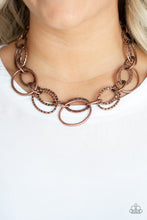 Load image into Gallery viewer, Bend OVAL Backwards - Copper Necklace