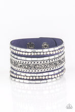 Load image into Gallery viewer, Rhinestone Rumble - Blue Bracelet