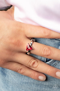 Tenacious Twinkle - Red Dainty Ring