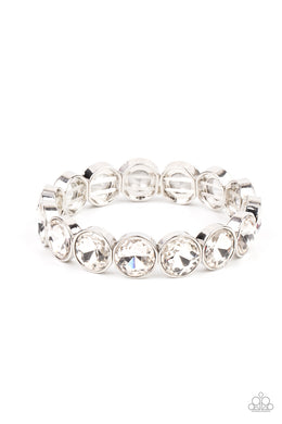 Radiant on Repeat - White Bracelet