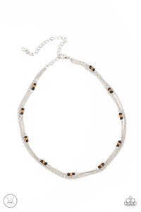 Bountifully Beaded - Black Choker Necklace