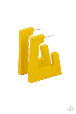 The Girl Next OUTDOOR - Yellow Hoop Earrings