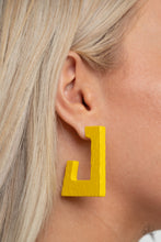 Load image into Gallery viewer, The Girl Next OUTDOOR - Yellow Hoop Earrings