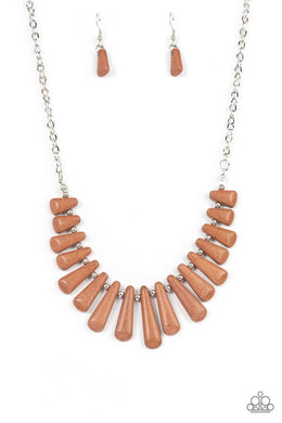 Mojave Empress - Brown Necklace