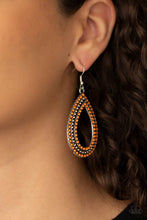 Load image into Gallery viewer, Tear Tracks - Orange Earrings