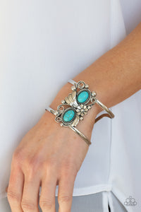 Mojave Flower Girl - Blue Cuff Bracelet