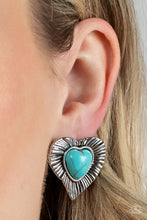 Load image into Gallery viewer, Rustic Romance - Blue Post Earrings