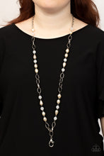 Load image into Gallery viewer, Tea Party Tango - White Lanyard