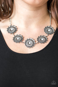 Me-dallions, Myself, and I - White Necklace