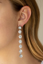 Load image into Gallery viewer, Dazzling Debonair - White Post Earrings