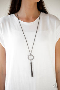 Straight To The Top - Black Gunmetal Necklace
