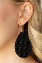 Load image into Gallery viewer, Teardrop Trend - Black Earrings