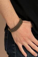Load image into Gallery viewer, Gridlock - Brass Bracelet