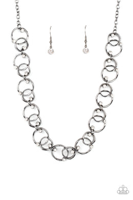 Center of My Universe - Black Gunmetal Necklace