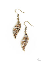 Load image into Gallery viewer, Sparkling Stems - Brass Earrings