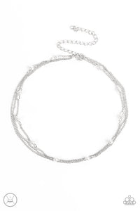 Daintily Dapper - White Choker Necklace
