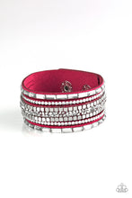 Load image into Gallery viewer, Rebel In Rhinestones - Pink Bracelet