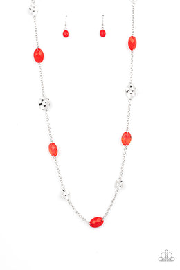 Glossy Glamorous - Red Necklace