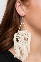 Load image into Gallery viewer, Modern Day Macrame - White Earrings